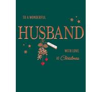 Avant Garde Studios Classic Christmas Card, Wonderufl Husband, Green - 8 x 6 inches - Piccadilly Greetings