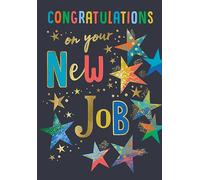 Avant Garde Studios Congratulation on New Job Card, Stars - 9 x 6 inches