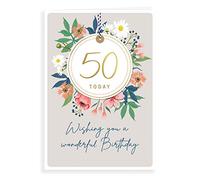 Avant Garde Studios Milestone Age Birthday Card Age 50 F - 9 x 6 inches