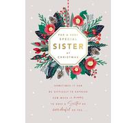 Avant Garde Studios Traditional Christmas Card, Very Special Sister - 9 x 6 inches - Piccadilly Greetings