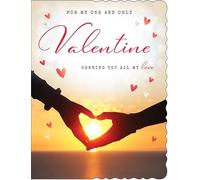 Avant Garde Studios Valentines Day Card, Open, Hands heart - 8 X 6 inches