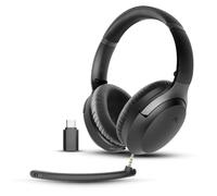 Avantalk Aria Pro 3 - Bluetooth Wireless Headset with Mic for Work - 20ms Low Latency, Dual Connection (PC + Phone), Detachable Noise-Canceling Mic, USB-C Dongle - for PS5 Gaming, Meetings & Music