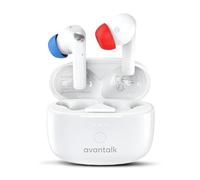 Avantalk Infinity NC - Future-Proof Auracast, LE Audio & Bluetooth Earbuds with aptX Adaptive, Low-Latency Audio, ANC, Custom EQ App & Clear Voice Calls, White