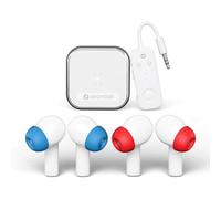 Avantalk Sky Infinity NC - Bluetooth 5.3 Noise Cancelling Earbuds for Long Haul Flights & Airplane Travel | 2 Pairs Wireless Headphones with Audio Transmitter, aptX Low Latency, 30 Hrs Playtime