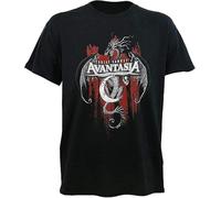 Avantasia Men's Dragon Tour T-Shirt, Unisex, Black (UK, Alpha, 4XL, Regular, Regular, Black)