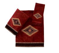Avanti Linens - 3pc Towel Set, Soft & Absorbent Cotton Towels (Mojave Collection, Brick)