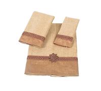 Avanti Linens - 3pc Towel Set, Soft & Adsorbent Cotton Towels (Braided Medallion Collection)