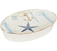 Avanti Linens Antigua Collection, Ceramic, Multi-Colored, Soap Dish