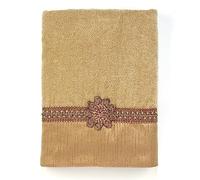 Avanti Linens Braided Medallion Collection, Cotton, Gold, Bath Towel