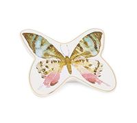 Avanti Linens Butterfly Garden Collection, Ceramic, White, Soap Dishes