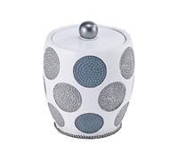 Avanti Linens Dotted Circles Collection, Resin, Multicolor, Covered Jar