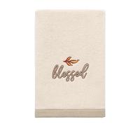Avanti Linens Fingertip Towel, 100% Cotton, Ivory Velour, Set of Two (Grateful Patch Collection),