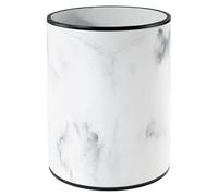 Avanti Linens Jasper Collection, Resin, White Black, Decorative Wastebasket