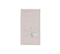 Avanti Linens Seaglass Collection, Embroidered Fingertip Towel, Beige