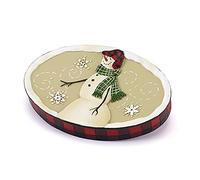 Avanti Linens Snowmen Gathering Collection, Soap Dish, Natural