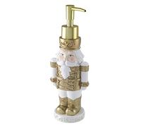 Avanti Linens Soap Dispenser/Lotion Pump, Durable Resin, Bathroom Accessories, Holiday Decor, Gold Nutcracker