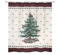 Avanti Linens Spode Christmas Tree Tartan Collection, Multicolor, Shower Curtain