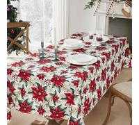 Avanti Linens - Tablecloth, Decorative Tabletop Accessories, Holiday Home Decor (Poinsettia Collection, 52" x 70")
