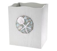 Avanti Linens - Waste Basket, Decorative Trash Can, Beach Inspired Bathroom Accessories (Seaglass Collection)