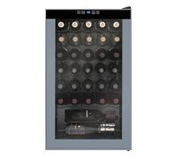 Avanti WC34N2P Wine Cooler Freestanding Single Zone with Temperature Control Holds Up to 34 Bottles, Stainless Steel Construction with Glass Door, Black