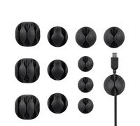 Avantree 12 Pack Long Lasting Cable Clips, Desktop Cord Holder Hider, Charging Cable Drop Organizer Management System for TV PC Laptop Home Office