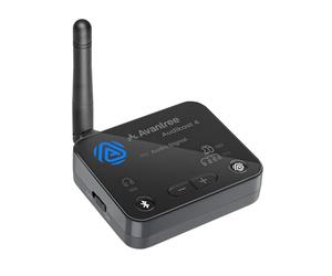 Avantree Audikast 4 - Auracast & Bluetooth 5.4 TV Transmitter for Headphones & Selected Personal Listening Devices, aptX Adaptive & HD, Optical & AUX Output, Future-Ready & Upgradeable