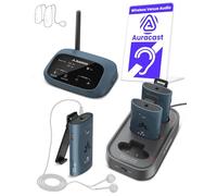 Avantree AuraPlex M3 - Auracast Assistive Listening System for Churches, Works with Auracast Devices, 1 Transmitter & 3 Receivers, Expandable, 100m Range for Classrooms & Events