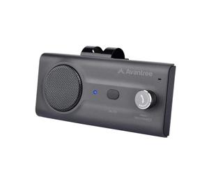Avantree CK11 Hands Free Car Phone Bluetooth Kit, Quality Loud Speakerphone | Siri Assistant Support, Motion AUTO ON, Volume Knob, Wireless in Car Handsfree Speaker with Visor Clip - Titanium