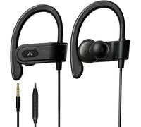 Avantree E171 - AUX 3.5mm Wired Earbuds with Microphone & Standard, Black