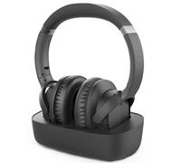 Avantree Ensemble - Wireless TV Headphones for Seniors with Clear Voice, Charging Dock, 35h Playtime, Comfortable Fit, Works with Optical, AUX & Bluetooth TVs