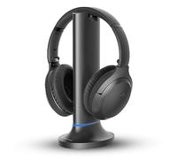 Avantree Opera Plus - Wireless Headphones for TV Listening with Clear Dialogue & Volume Boost for Seniors, Use with Soundbar at Same Time, Charging Transmitter Base, Comfortable Fit