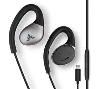Avantree Resolve - Lightning Wired Open-Ear Earbuds w/Mic & Over-Ear Hook | Small-Medium Size, Compatible with iPhone 5-14 Series, Ideal for Office, Outdoor & Home