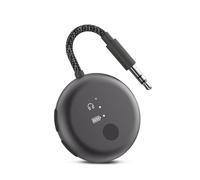 Avantree SoundJet R1 - Airplane Bluetooth Adapter for Headphones & AirPods, aptX Adaptive, Qualcomm Chipset, 20H Battery, Wireless Audio Transmitter for in-Flight Travel Essentials - Metallic Black