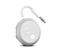 Avantree SoundJet R1 - Airplane Bluetooth Adapter for Headphones & AirPods, aptX Adaptive, Qualcomm Chipset, 20H Battery, Wireless Audio Transmitter for in-Flight Travel Essentials - Silver