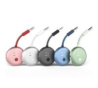 Avantree SoundJet R1 - Pack of 5 Airplane Bluetooth Adapter for Headphones & AirPods, aptX Adaptive, Qualcomm Chipset, 20H Battery, Wireless Audio Transmitter for in-Flight Travel Essentials - 5 Color
