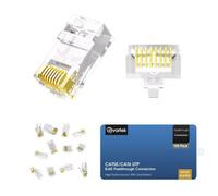 Avartek Rj45 Cat5/cat5E Pass Through Connectors 100 Pack Ethernet Rj45 Plug For Cat5 Cat5E Cat6 Utp Solid & Stranded Network Cable