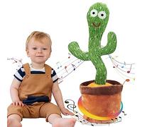 Ava's Toys Talking Cactus Toy with Voice Recording, Repeating, Nursery Songs- Dancing Cactus Sensory Toys for 1 Year Old - Soft Plush Toddler Toy for Boys and Girls - Fun and Interactive Features