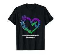 Avascular Necrosis Awareness Heart Butterfly Osteonecrosis T-Shirt