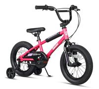 AVASTA 12 Inch Kids Bike for 1 2 3 4 Years Old Boys Girls Beiginner Toddlers Riders BMX Style Bicycle with Bell and Stabilisers, Pink