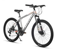 AVASTA AV300 26 inch Mountain Bike MTB Commuter Bike Lightweight Aluminium Frame 21 Speed Gearing Front Suspension Disc Brakes Front and Rear, Gray