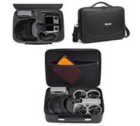 Avata 360 Case, Travel Hard Carrying Case for DJI Avata 360 Motion Fly More Combo with RC 2 Remote Controller, Portable Storage Bag for DJI Goggles N3, RC Motion 3 and Battery Charger Hub (Black)