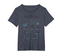 Avatar Floral of Pandora Textbook Sketches T-Shirt, Women's Plus, Heather Blue, 1X
