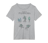 Avatar Floral of Pandora Textbook Sketches T-Shirt, Women's Plus, Heather Grey, 2X