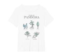 Avatar Floral of Pandora Textbook Sketches T-Shirt, Women's Plus, White, 3X