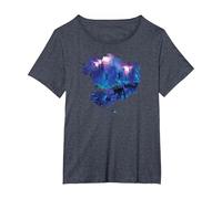 Avatar Pandora Jellyfish Forest Poster T-Shirt, Women's Plus, Heather Blue, 4X