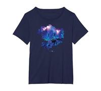 Avatar Pandora Jellyfish Forest Poster T-Shirt, Women's Plus, Navy Blue, 4X