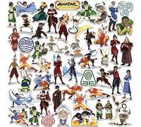 Avatar The Last Airbender 50ct Vinyl Large Deluxe Stickers Variety Pack - Laptop, Water Bottle, Scrapbooking, Tablet, Skateboard, Indoor/Outdoor - Set of 50
