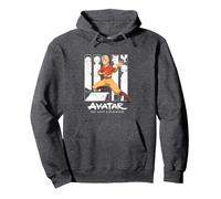 Avatar The Last Airbender Aang Character Montage Pullover Hoodie, Adult Unisex, Dark Heather Grey, Small