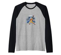 Avatar: The Last Airbender Aang Katara Sokka Action Blast Raglan Baseball Tee