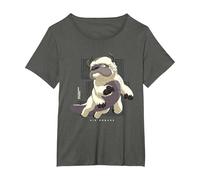 Avatar The Last Airbender Appa Flying Bison Air Nomads T-Shirt, Women's Plus, Asphalt Grey, 6X